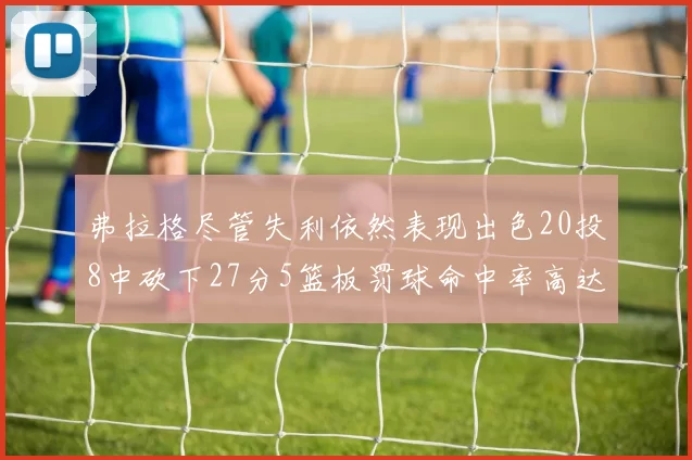 弗拉格尽管失利依然表现出色20投8中砍下27分5篮板罚球命中率高达786
